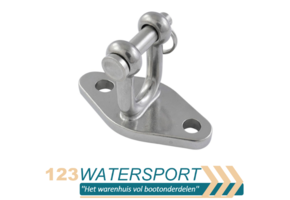 RVS grondplaat met d-sluiting - RVS A4-AISI 316