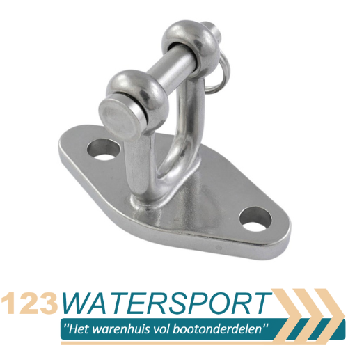 RVS grondplaat met d-sluiting - RVS A4-AISI 316