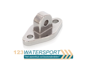 RVS grondplaat met bevstigingsoog - RVS A4-AISI 316