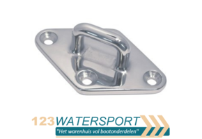 RVS Dekoog met ruitvormige basisplaat