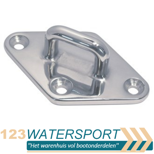 RVS Dekoog met ruitvormige basisplaat