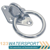 RVS Dekoog met ring en ruitvormige grondplaat