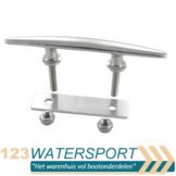 RVS kikker met draadeind en aluminium contraplaat - Roestvrij staal A4 - AISI 316