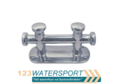 RVS dubbele kruisbolder voor op de steiger