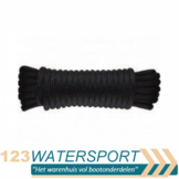 Landvast - polyproylene - dubbel gevlochten - Zwart