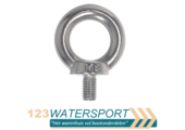 Oogbout met kort schroefdraad - RVS A4-AISI316