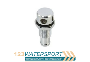 Tankontluchter recht voor 16 mm -messing verchroomd
