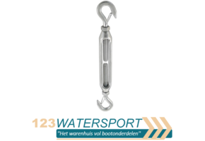 RVS Spanschroef met haken en extra zekering