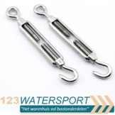 Spanschroef met haak en oog - RVS A4-AISI316