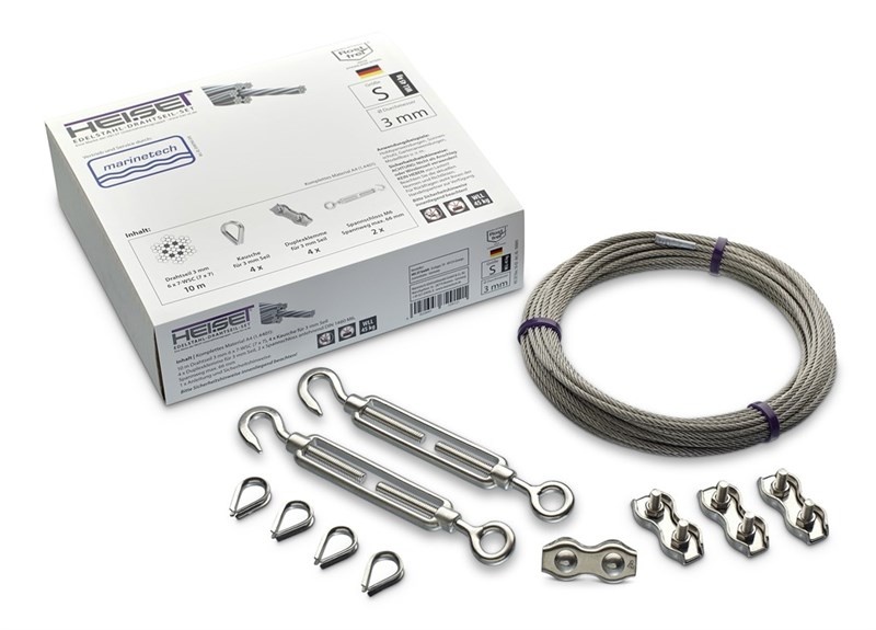 RVS Staalkabelset - 2mm kabel 7x7