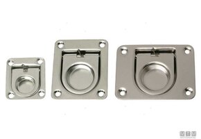 Luikring met veer / RVS