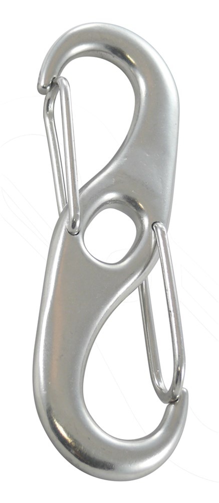 Veerhaak dubbel RVS A4-AISI316