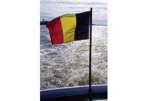 Belgische vlag voor de boot