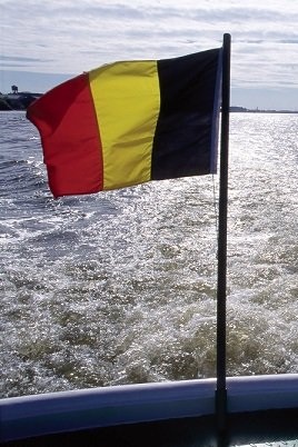 Belgische vlag voor de boot