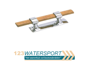 Messing verchroomde bolder met houten stok