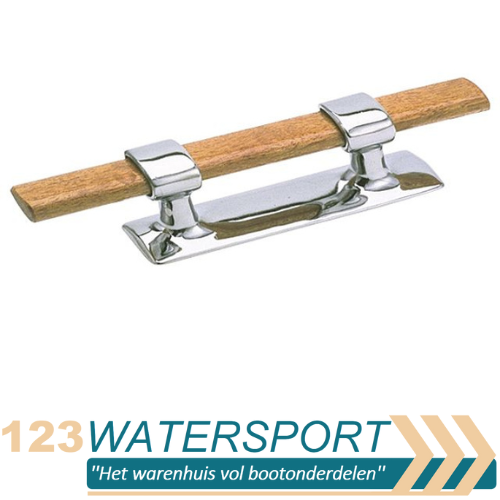 Messing verchroomde bolder met houten stok