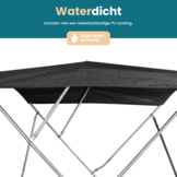 Biminitop | RVS 3-boogs | Breedte 215 <> 228 cm - Hoogte 137 cm
