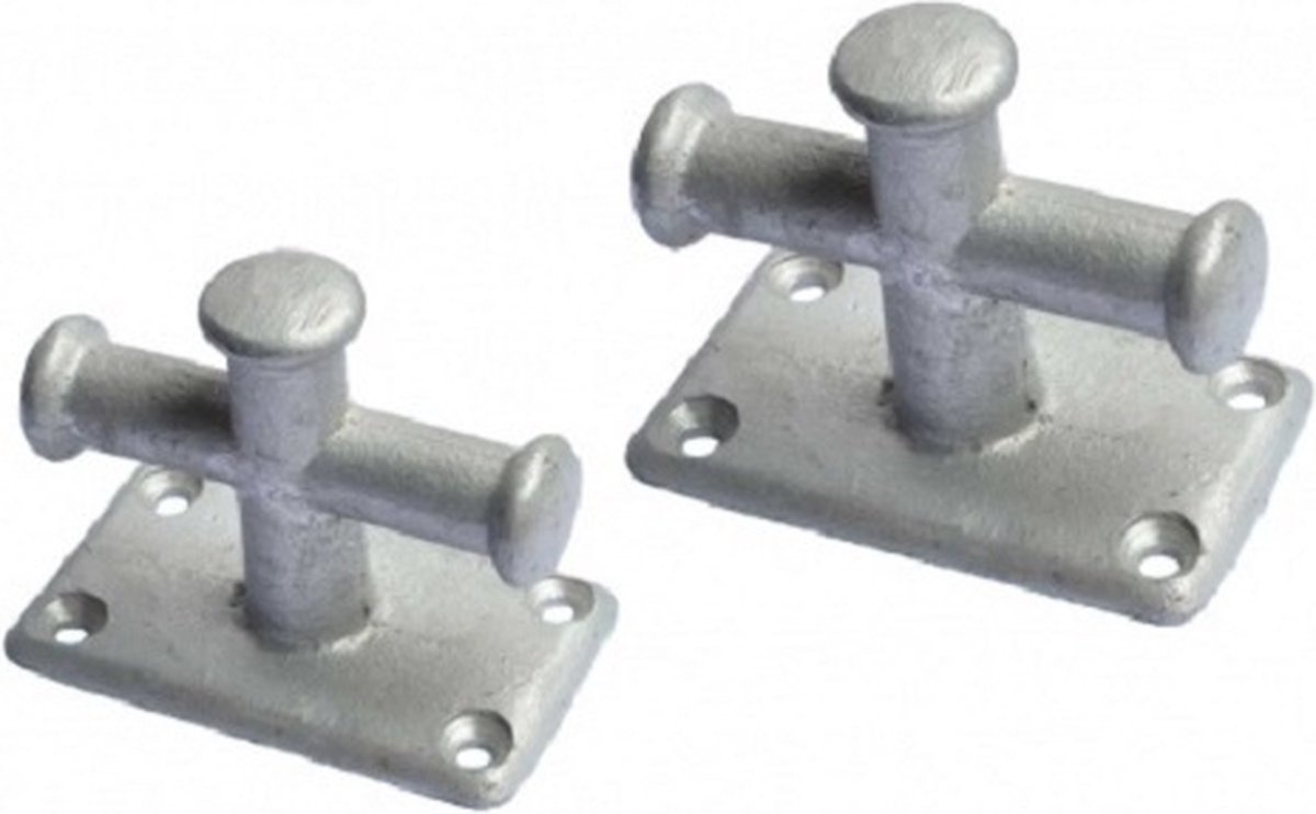 Enkele gegalvaniseerde kruis bolders - hoogte 88 - 110 mm