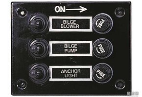 Boot schakelaar 12V met 3 waterdichte tuimelschakelaars