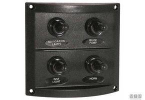 Boot schakelaar 12V met 4 waterdichte tuimelschakelaars