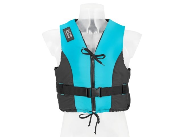 Dinghy Zipper zwemvest aqua/zwart