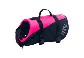 Hondenzwemvest Deluxe roze/zwart