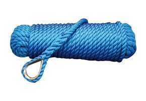 Kant en klare ankerlijn polypropyleen - blauw