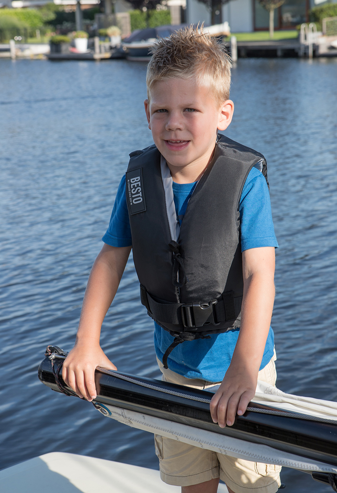 Dinghy zwemvest 50N zwart