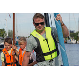 Dinghy Zipper zwemvest geel/zwart