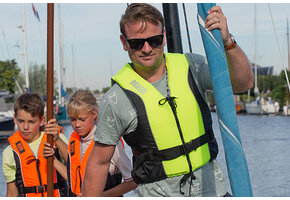 Dinghy Zipper zwemvest geel/zwart