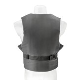 Dinghy Zipper zwemvest zwart met gele bies