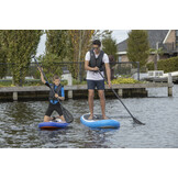Dinghy Zipper zwemvest zwart met aqua bies