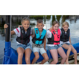 Dinghy Zipper zwemvest aqua/zwart