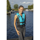 Dinghy Zipper zwemvest aqua/zwart