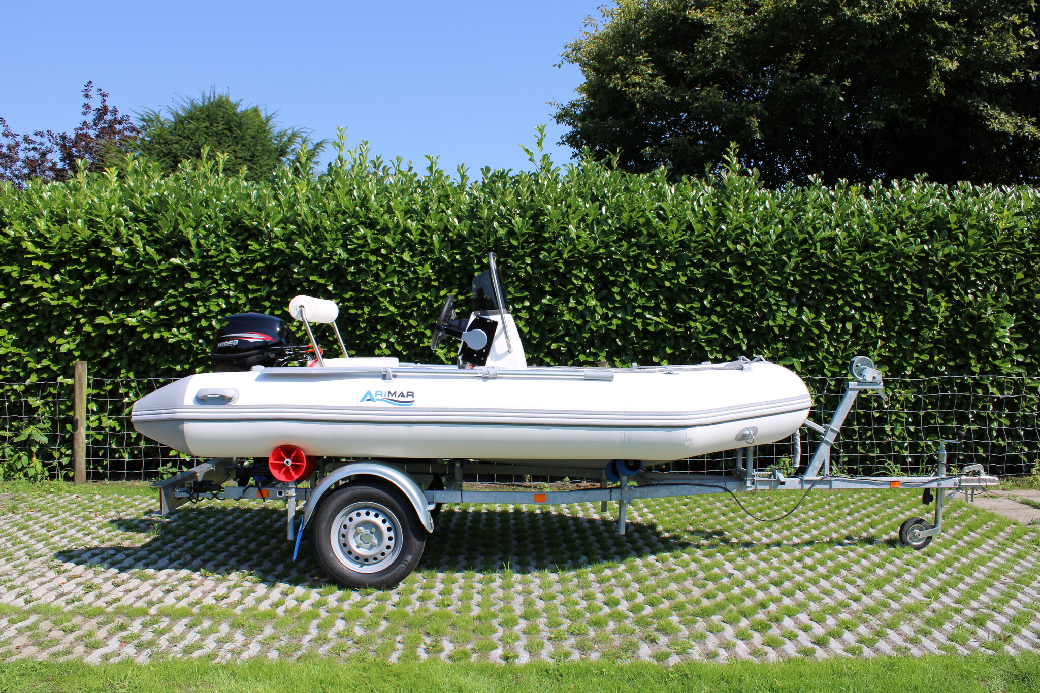 Compleet ingerichte rubberboot