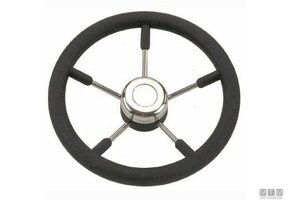 Boot stuurwiel - RVS met PU grip - 5 spaken
