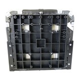 Bootstoel - lage rug - klapstoel - zwart/antraciet met rode bies