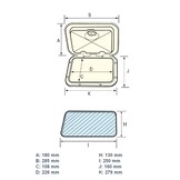 Luik voor VHF/RadioCD - 180x285 mm - Wit