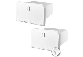 Opbergluiken voor VHF/RadioCD - 180x285x255 mm - Wit