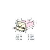 Multifunctioneel opbergluik met deksel - 104x235x165 mm - Wit