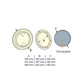 Rond inspectieluik met drukvergrendeling - Wit