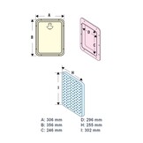 Inspectieluik met afneembare deksel - 306x356 mm - Wit