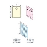 Inspectieluik met afneembare deksel - 380x380 mm - Wit