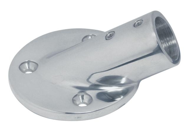 Relingvoet 30 gr. ronde voet RVS