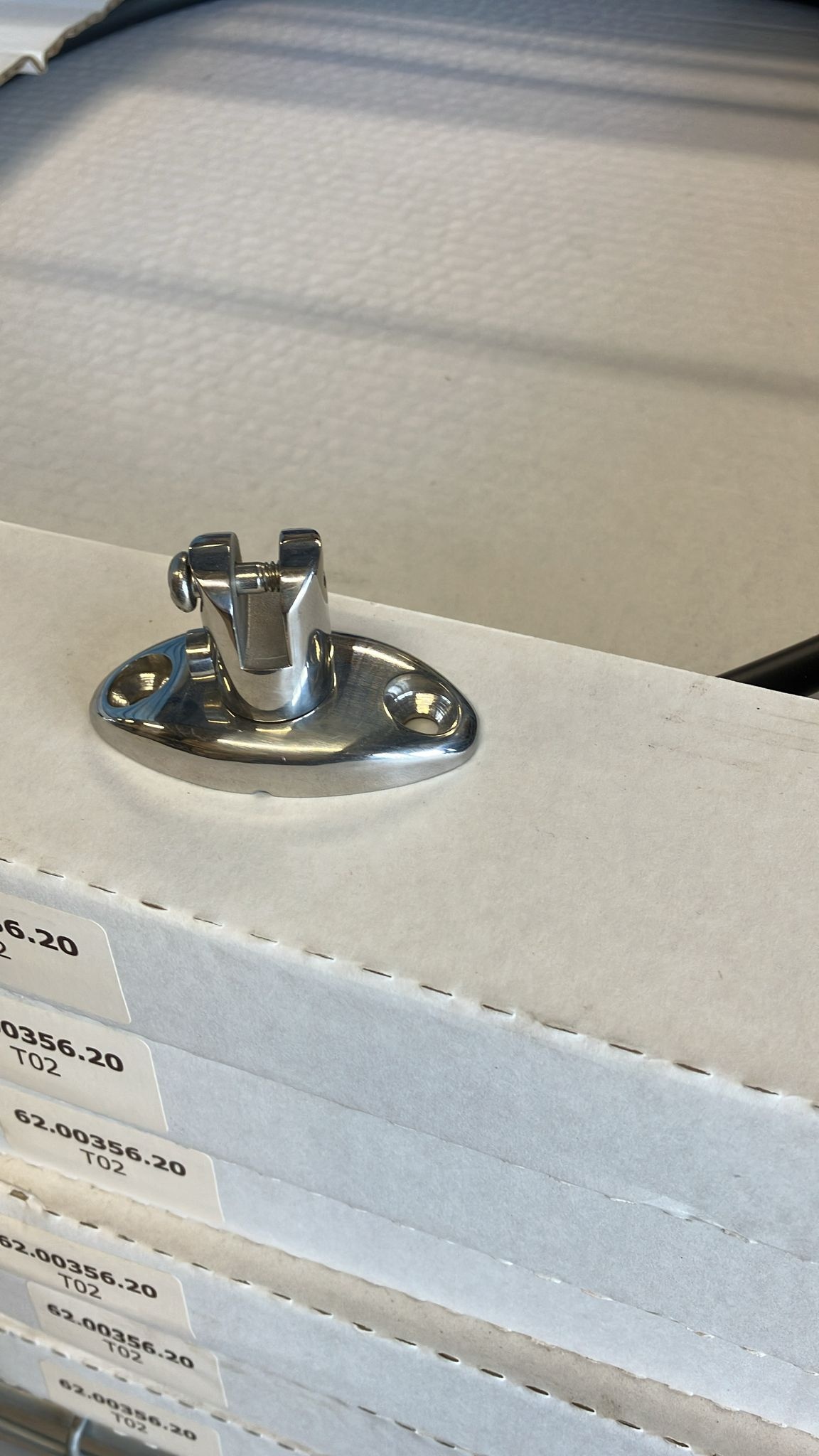 RVS demontabele dekplaat voor vastzetten biminitop