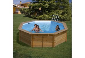 Zwembad normandie - grenen - rond 500x127 cm