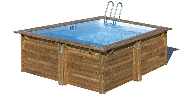 Zwembad loire - grenen - vierkant 305x305x119 cm