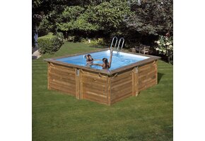Zwembad loire - grenen - vierkant 305x305x119 cm