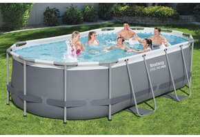 Zwembad steel pro max - grijs - ovaal 427x250x100 cm