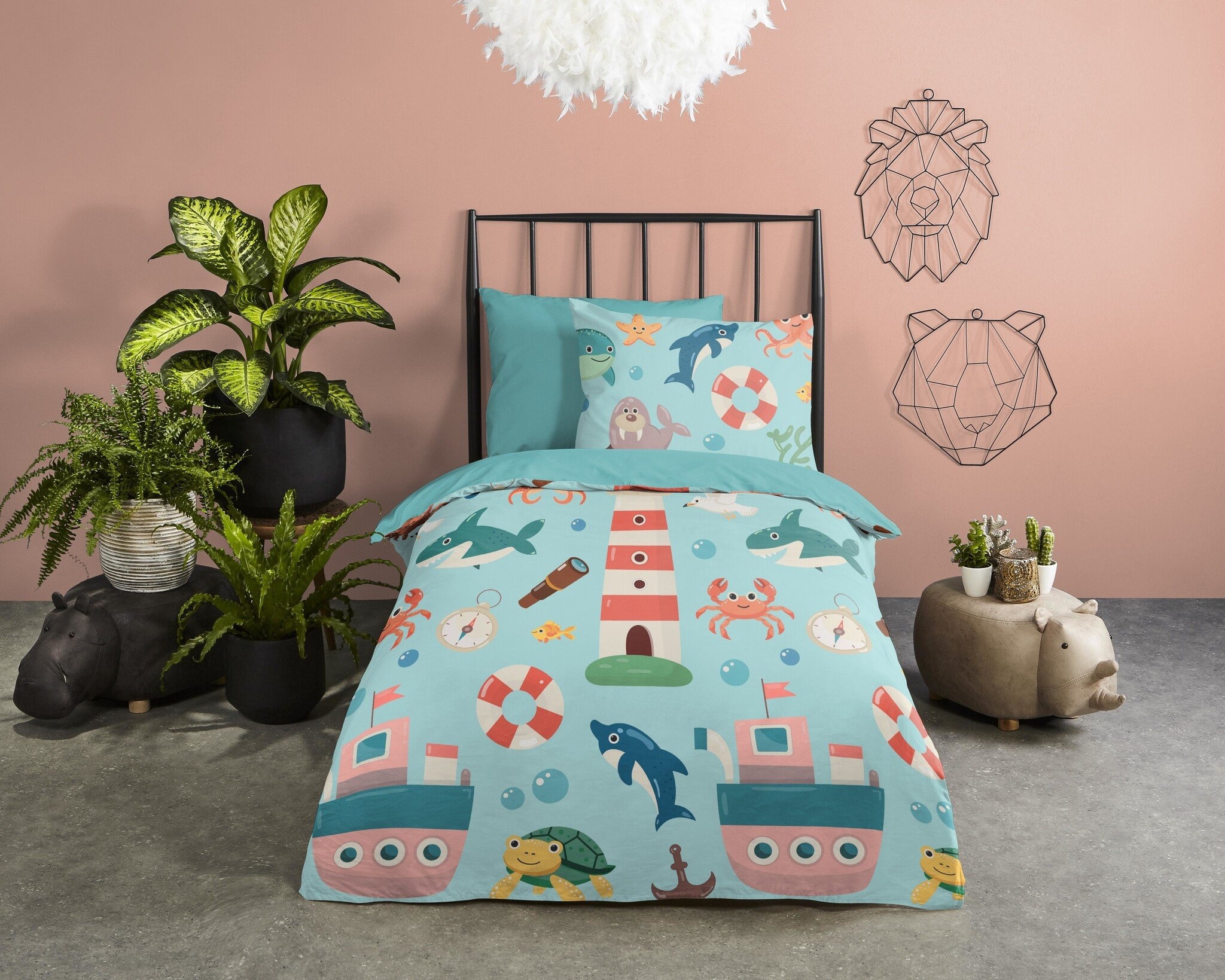 Dekbedovertrek Sailor - microvezel - 140x220 + 60x70 cm